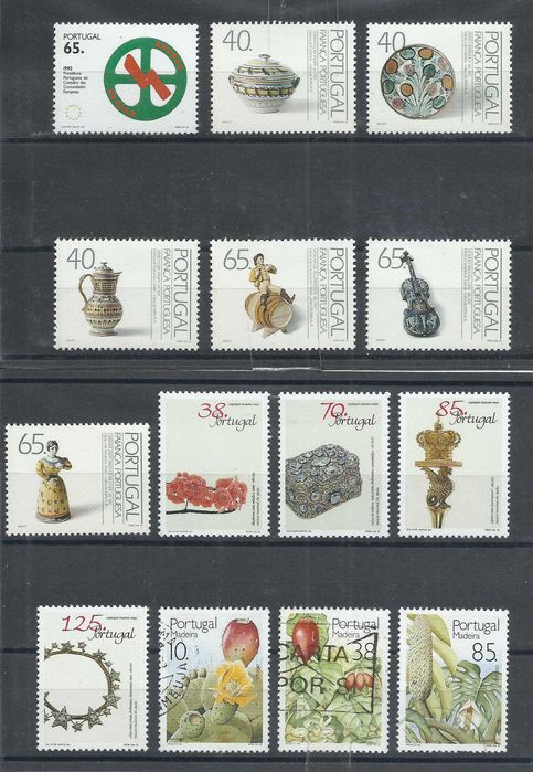 Selos portugueses – Ano de 1992 incompleto, 53 selos + 6 blocos