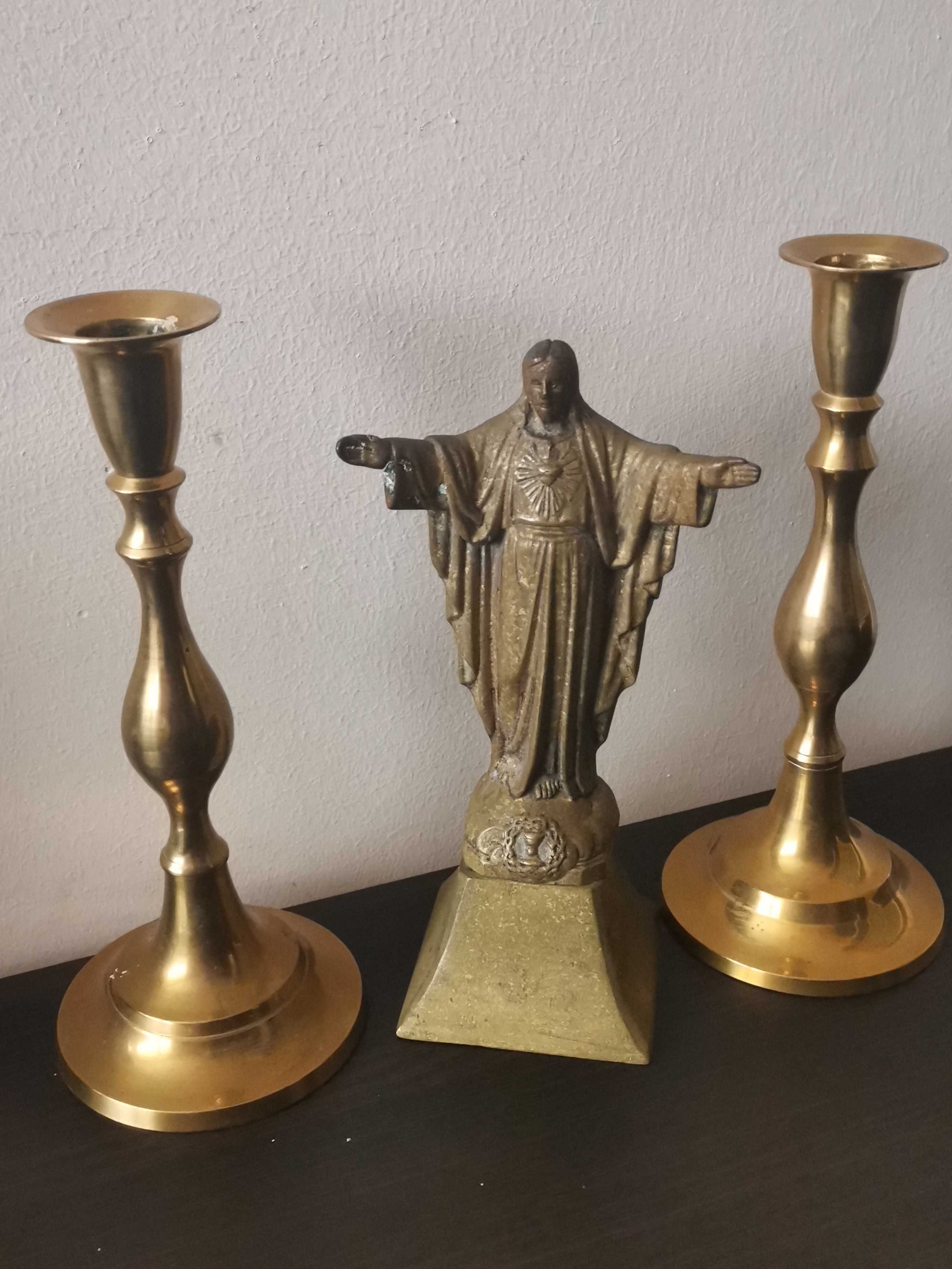 Figura Jezusa - mosiądz początek XX wieku - Bretania