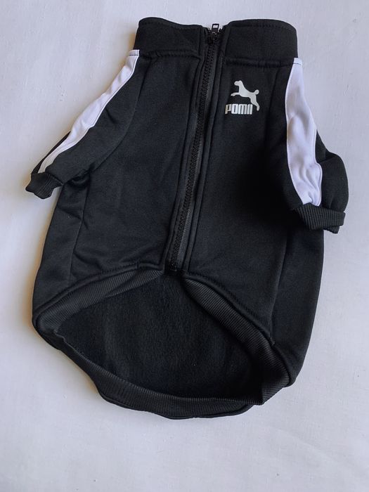 Kurtka bejsbolówka dla psa z polaru XL, Black/Czarns