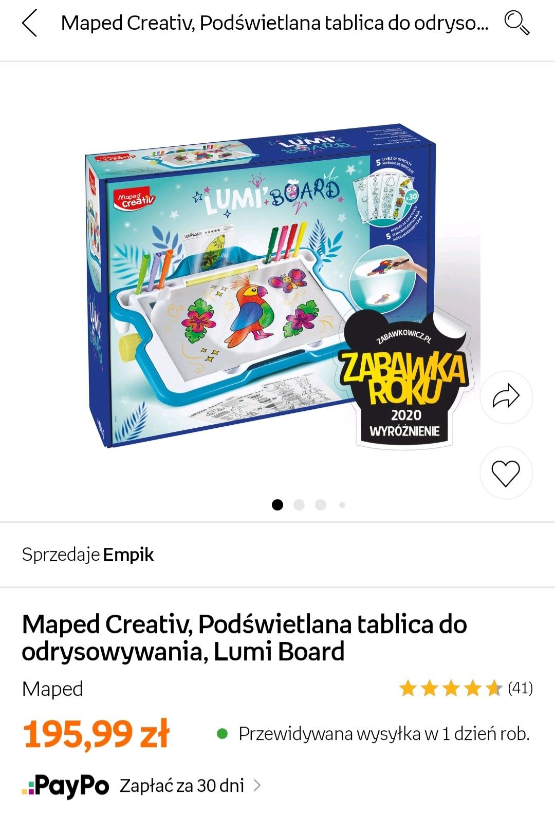 Podświetlana tablica do odrysowywania