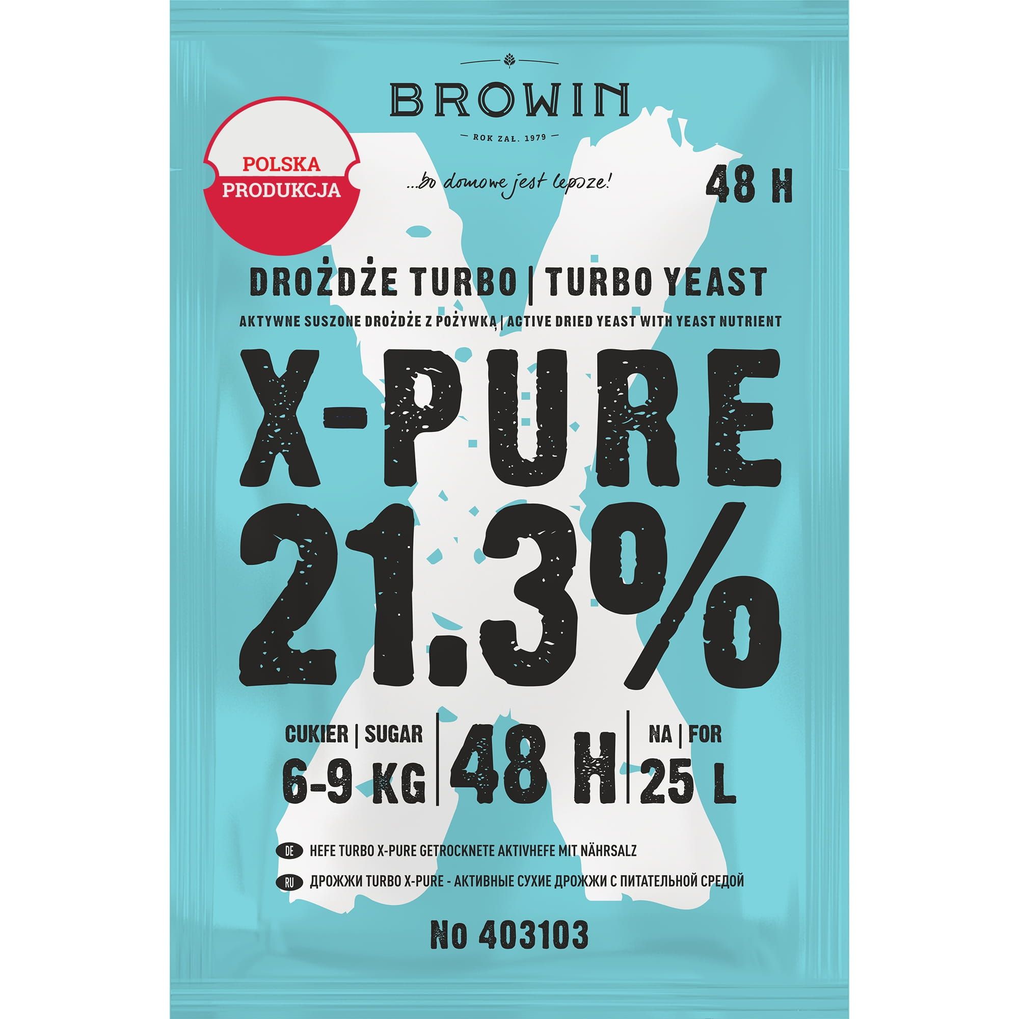 X-PURE 48 TURBO PURE drożdże gorzelnicze x10