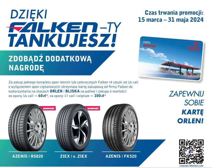 205/55R16 91H Falken EUROALLSEASON AS210 CB 69dB + paliwo !