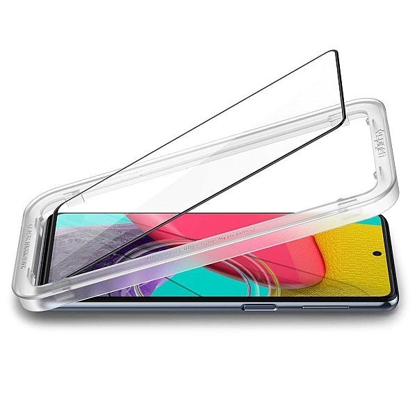 Szkło hartowane Spigen Alm Glass Fc na Samsung Galaxy M53/5g - czarne