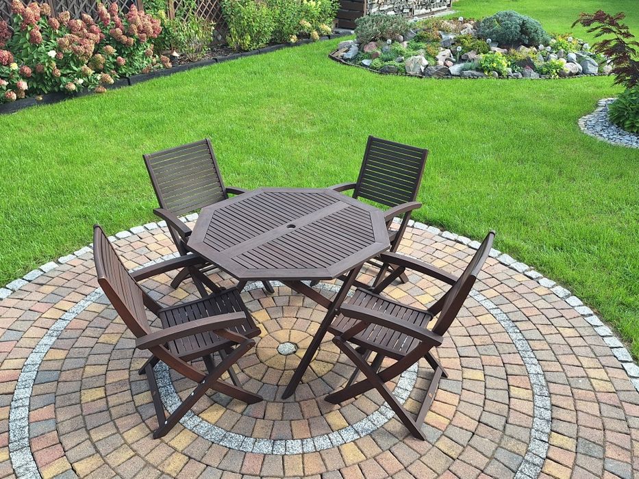 Zestaw ogrodowy drewniany