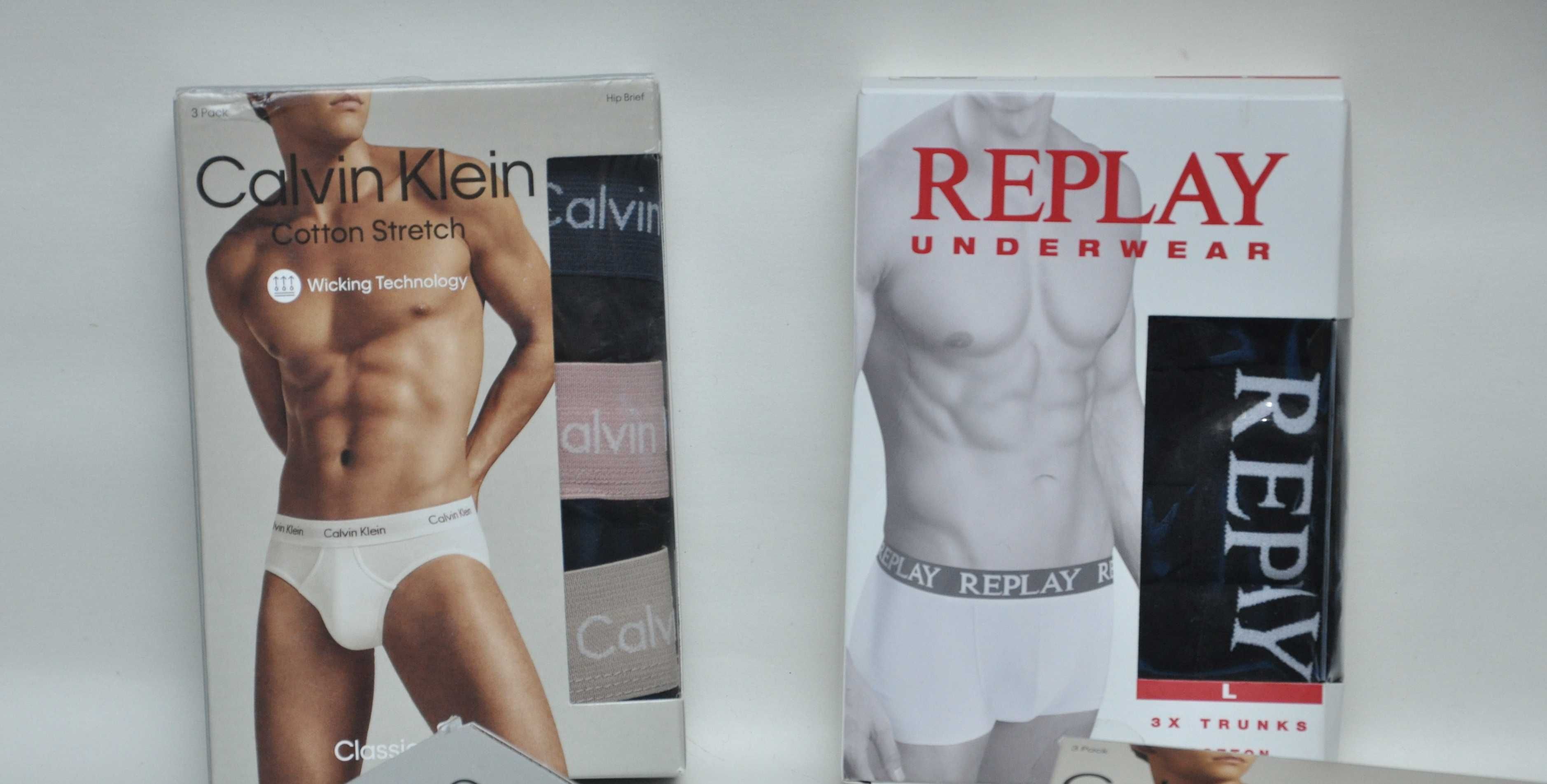 Трусы брифы боксеры "Calvin Klein". "REPLAY". Оригинал. 3 шт. Размер L