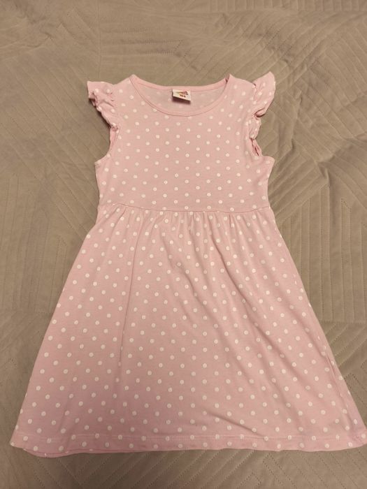 Zestaw ubrań: 2 sukienki, tunika i bluzka, rozmiar 104