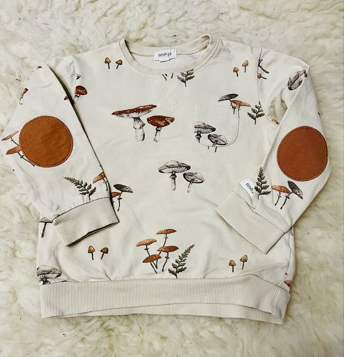 Newbie bluza motyw lasu/grzyby rozmiar 92