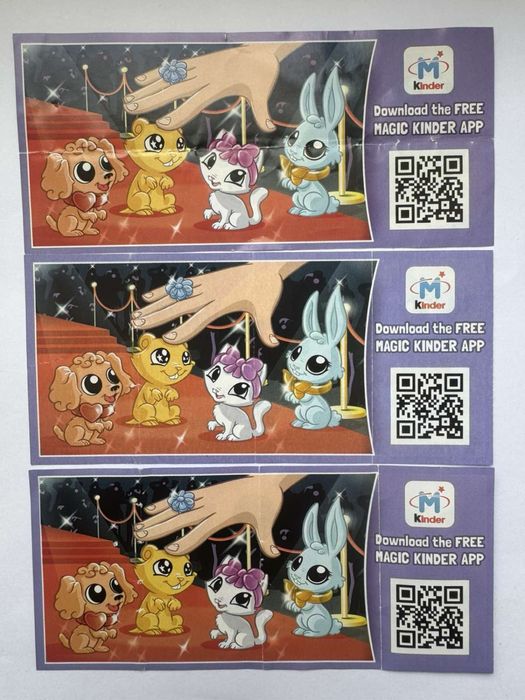 Серия киндер сюрприз Животные с колечками FASHION PETS (2015)