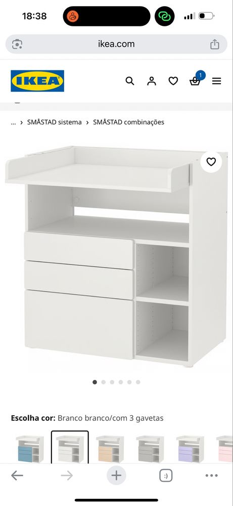 Trocador de fraldas IKEA / muda fraldas