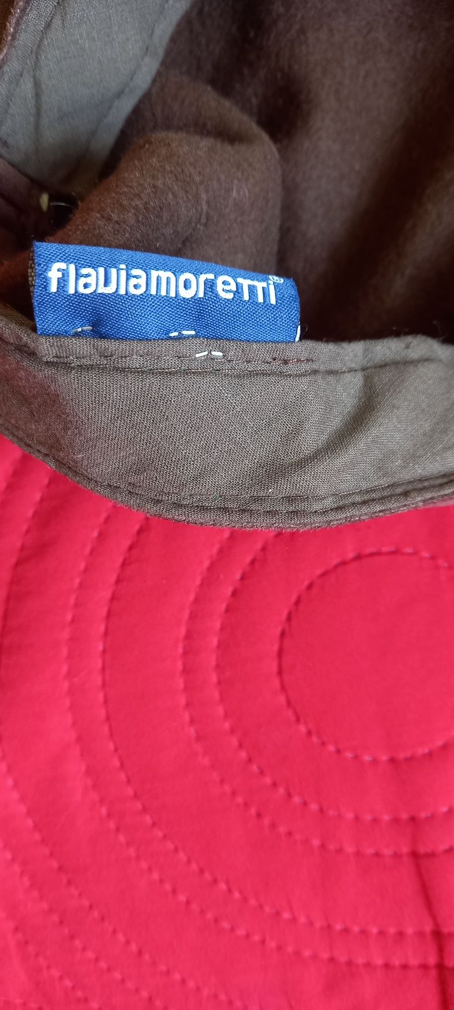 Czapka Damska Jesienna z Daszkiem Welurowa Brąz Nowa