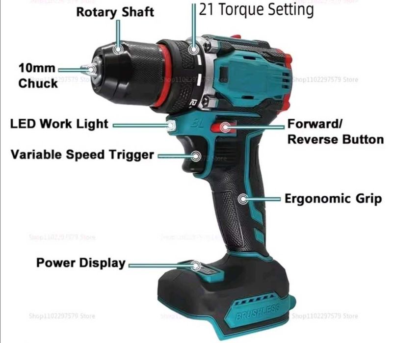 Шуруповерт новий 18 вольт макіта посадка безщітковий