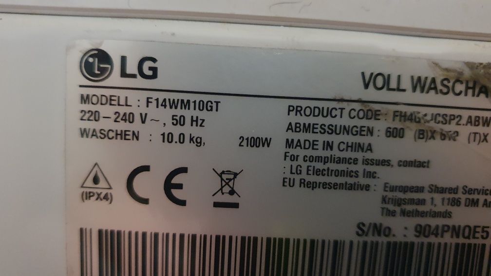 Пральна машина,стиралка LG F14WM10GT  Direct Drive