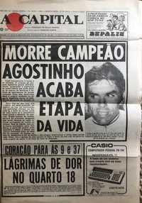 1º Página Jornal "A Capital" Agostinho acaba etapa da vida: 10 maio 84