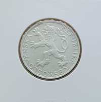 Moeda de prata da antiga Checoslováquia - 50 korun 1948