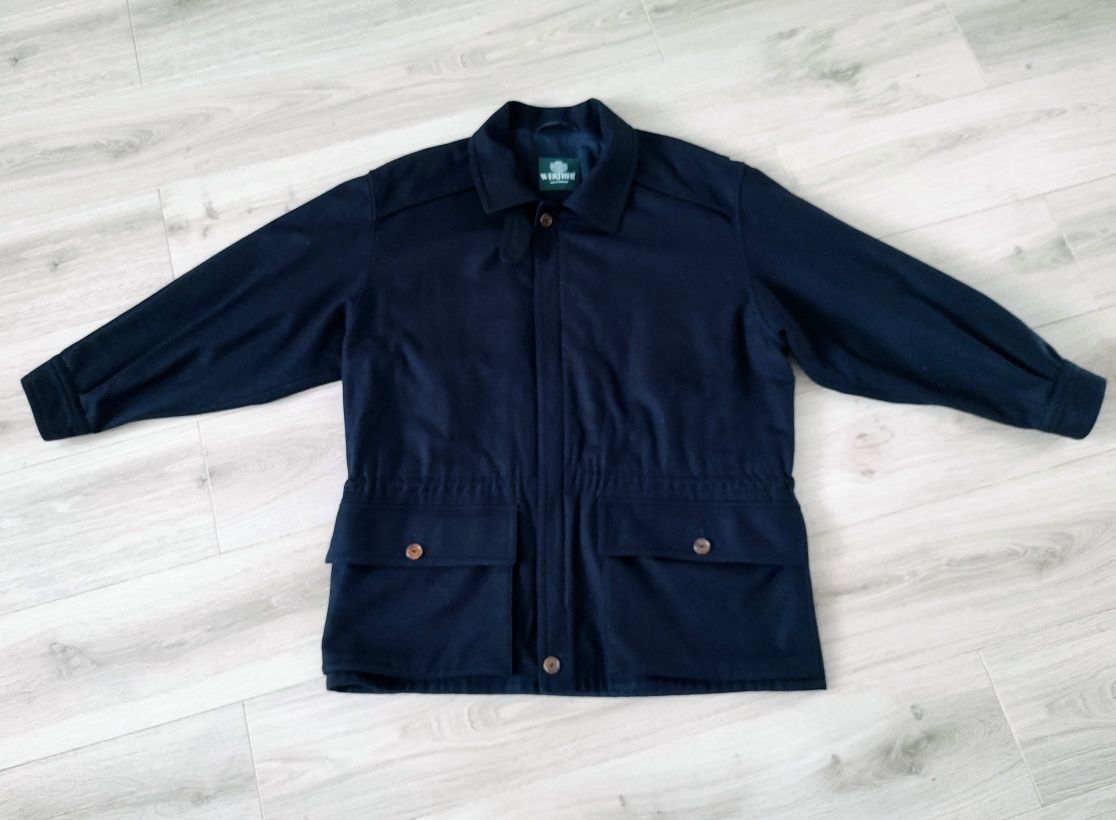 Granatowa kurtka męska przejściowa, Peek&Cloppenburg, 80%wełny, r.L
