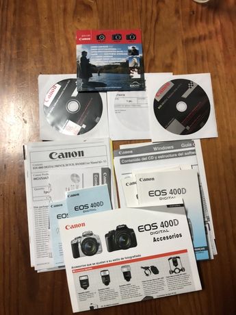Manuais, drivers, CD’s Canon EOS 400D