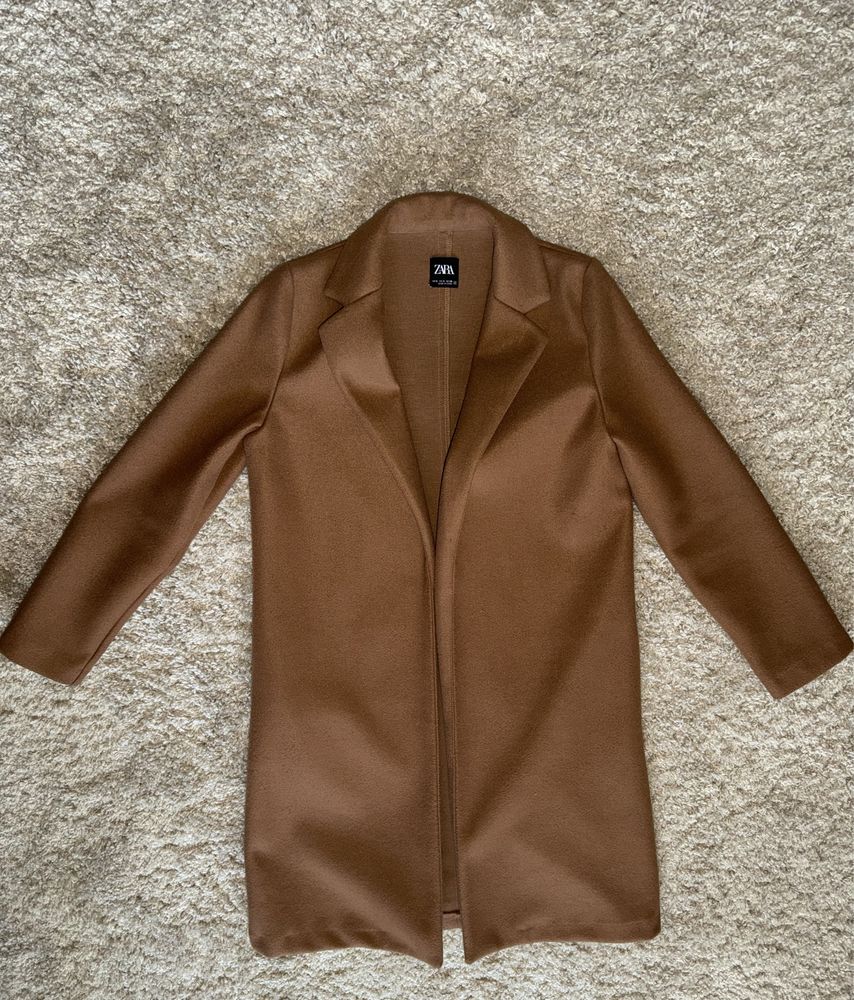 Пальто ZARA цвет mid-camel размер S
