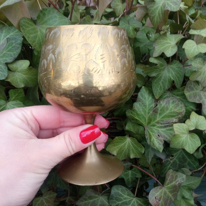 Фужер латунь винтажный