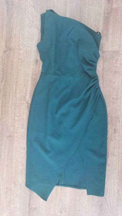 Sukienka zielona ma jedno ramie,rozmiar 38