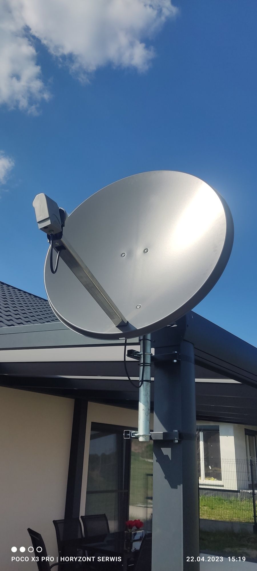 Antena satelitarna 90 cm Antracyt 4K HD Możliwy Montaż. POLSAT CANAL+