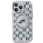 Etui Karl Lagerfeld IML Monogram Karl & Choupette Head MagSafe na iPho
