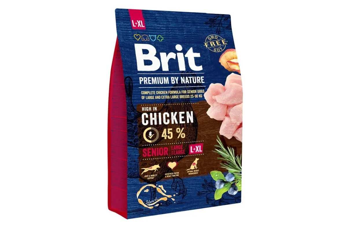 Сухой корм для пожилых собак Brit Premium Dog Senior L+XL с курицей