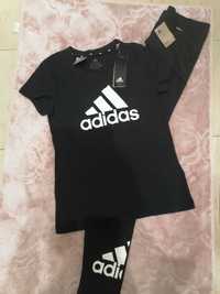 Nowy z metką zestaw Adidas tshirt 152 legginsy 170