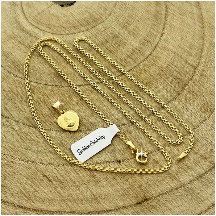 Prezent Chrzest Dla Dziewczynki Piękny Złoty Naszyjnik Bismark + Dedyk