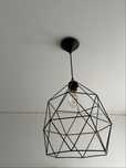 geometryczna lampa sufitowa czarna