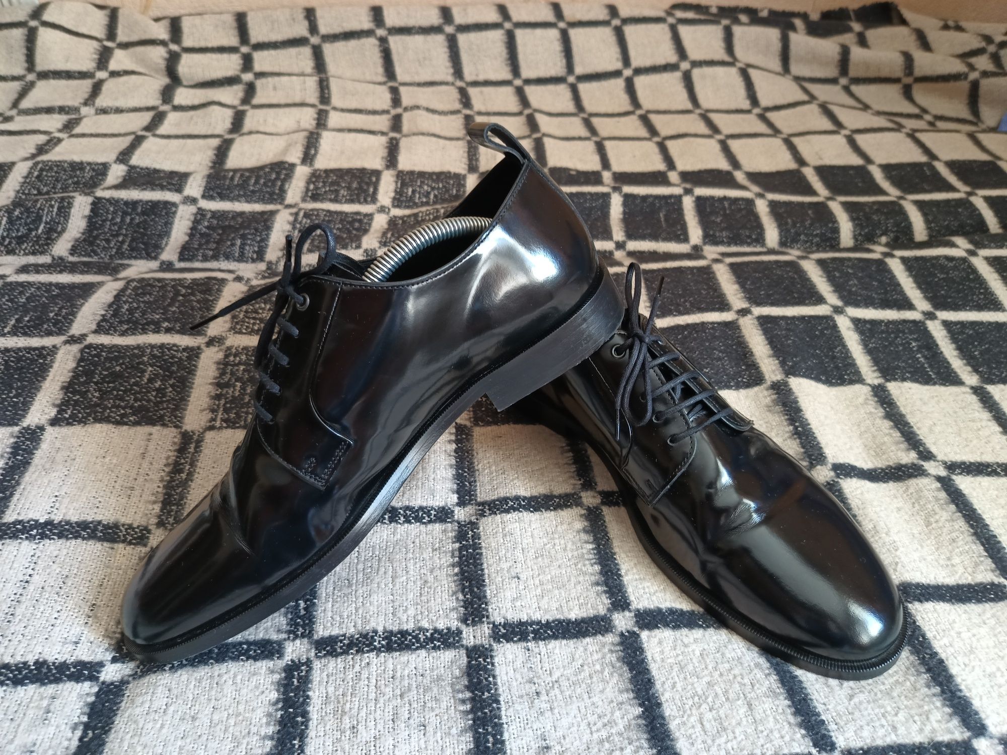 Туфлі The Kooples Derby’s Smooth Leather Lace Up Shoes