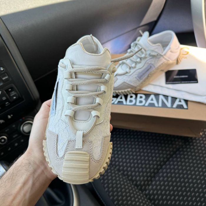 Розпродаж Жіночі кросівки дольче бежеві Dolce&Gabana NS1 white beige