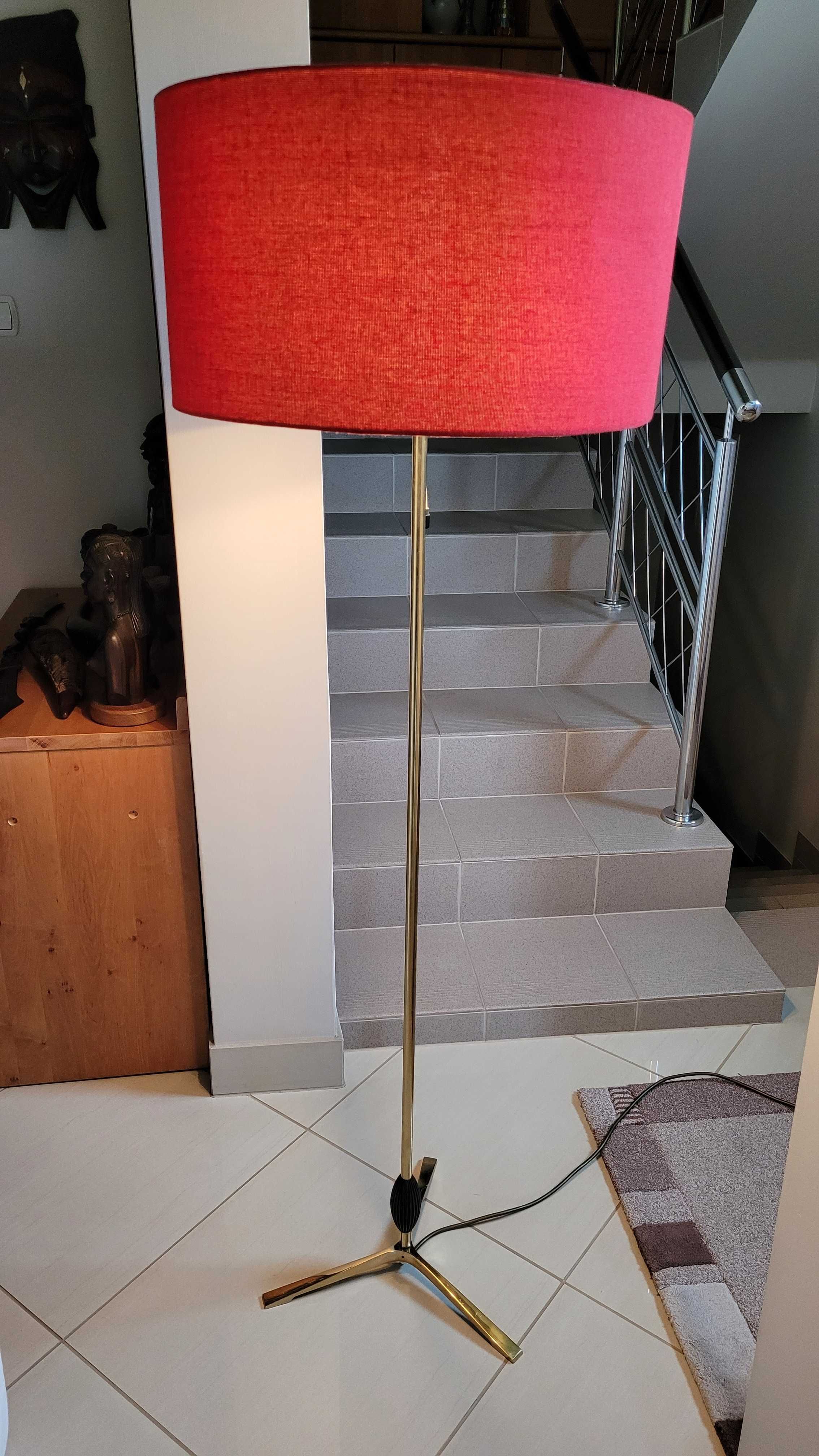 Lampa stojąca SPACE AGE lata 60 art deco mosiądz