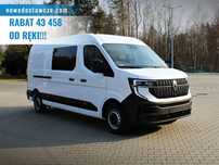 Renault Master zabudowa brygadowa 7os  AUTOMAT, Brygadówka, Kamera, Czujniki przód tył, Full led, Drzwi 270