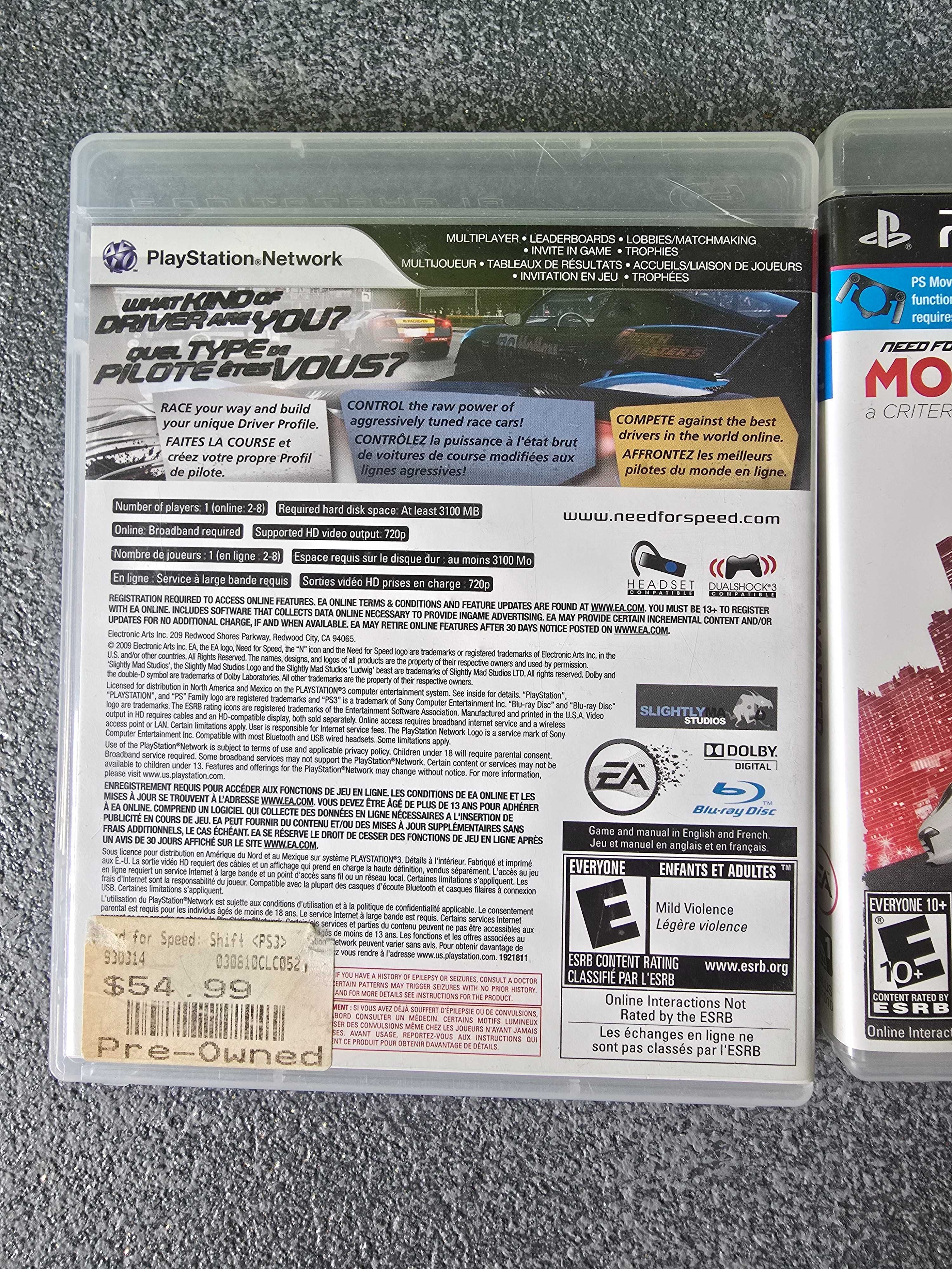 Need for Speed Shift i Most Wanted PS3
