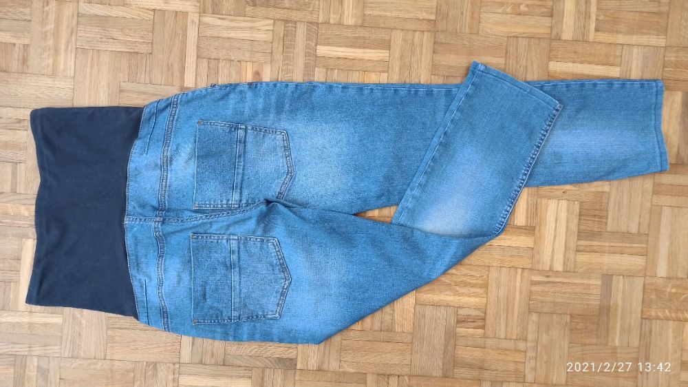 spodnie jeans ciążowe niebieskie rozmiar M