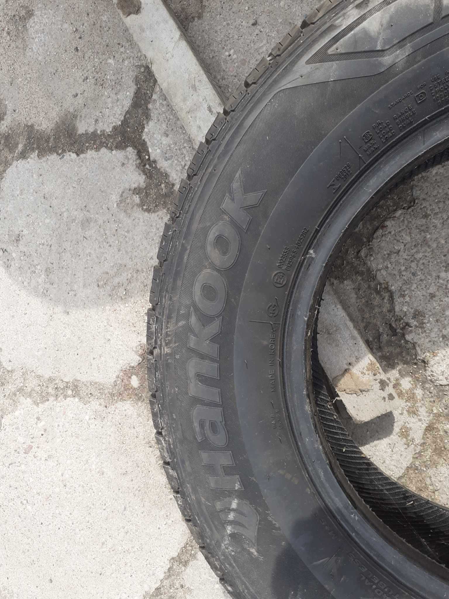 4x używane opony letnie 215/70 R15C Hankook 3mm - możliwy montaż