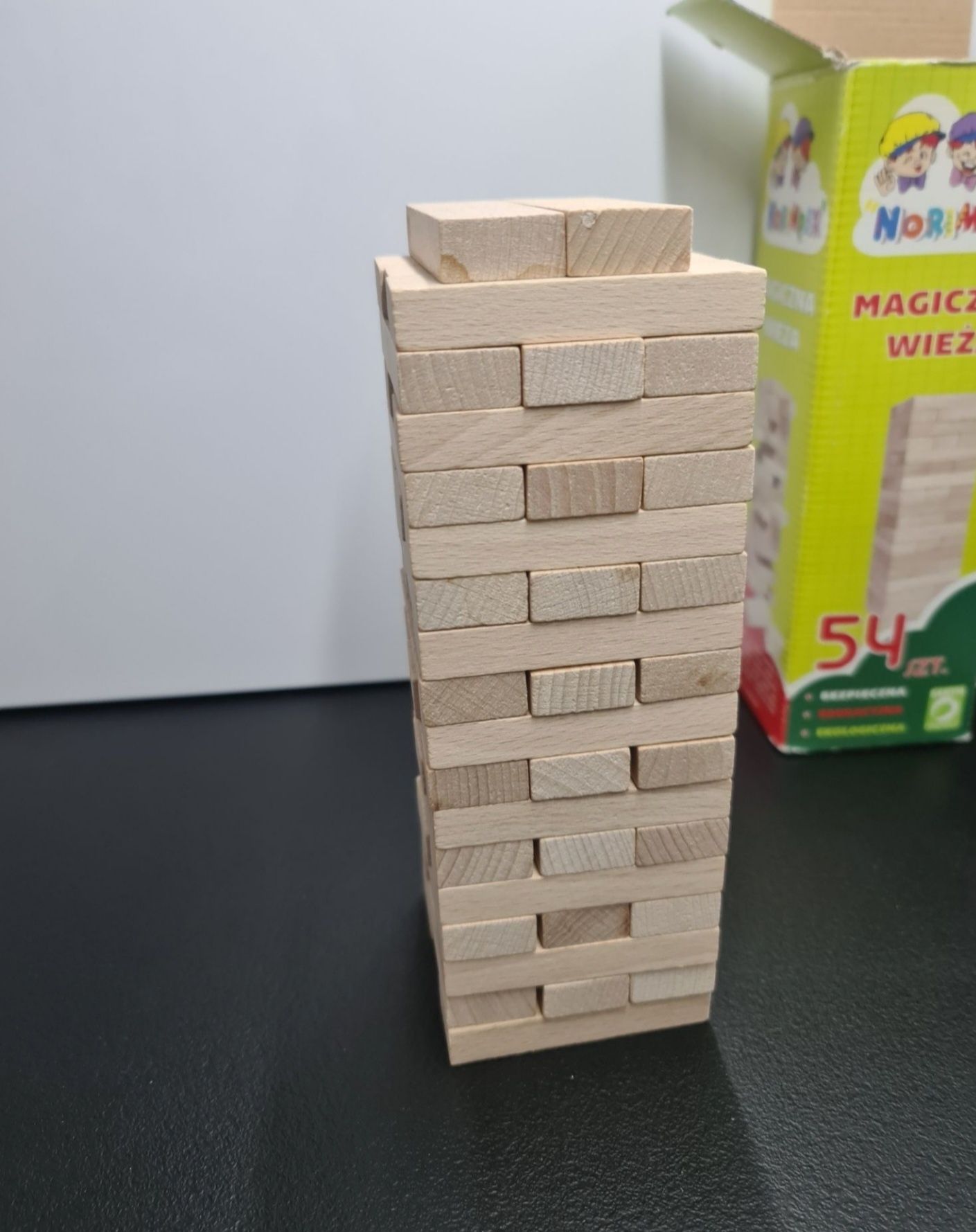 Klocki drewniane JENGA Magiczna wieża 53 klocki