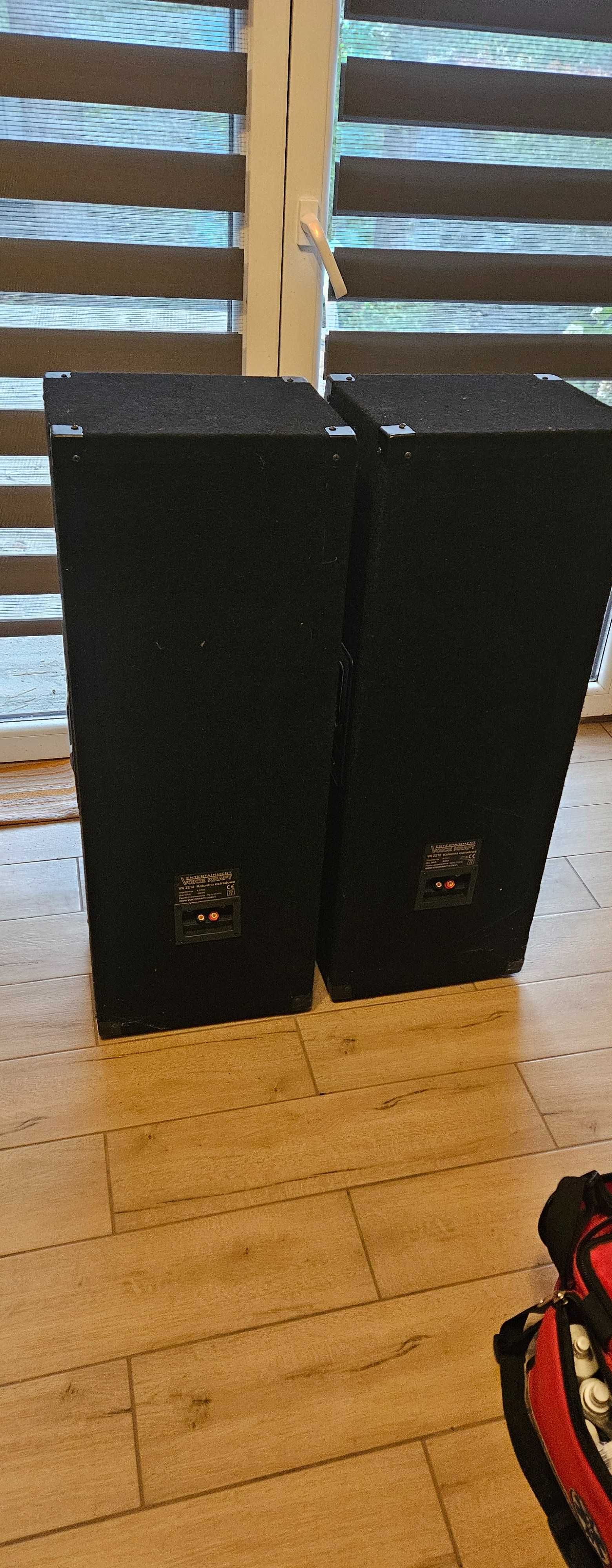 Kolumny estradowe 1600W super bass + led wzmacniacz i radio