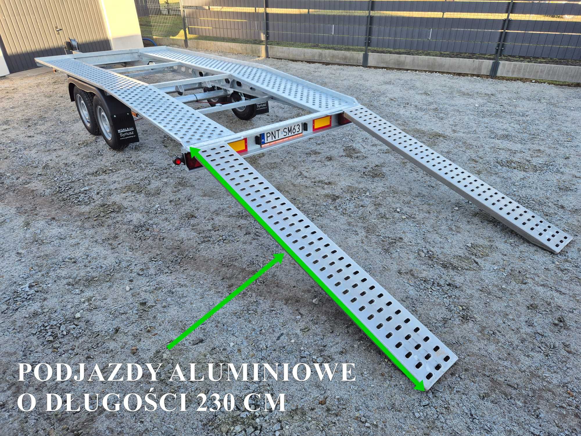 Laweta 4.5m x 2.05m wynajem lawet 2T WYPOŻYCZALNIA Przyczep DMC 2000kg