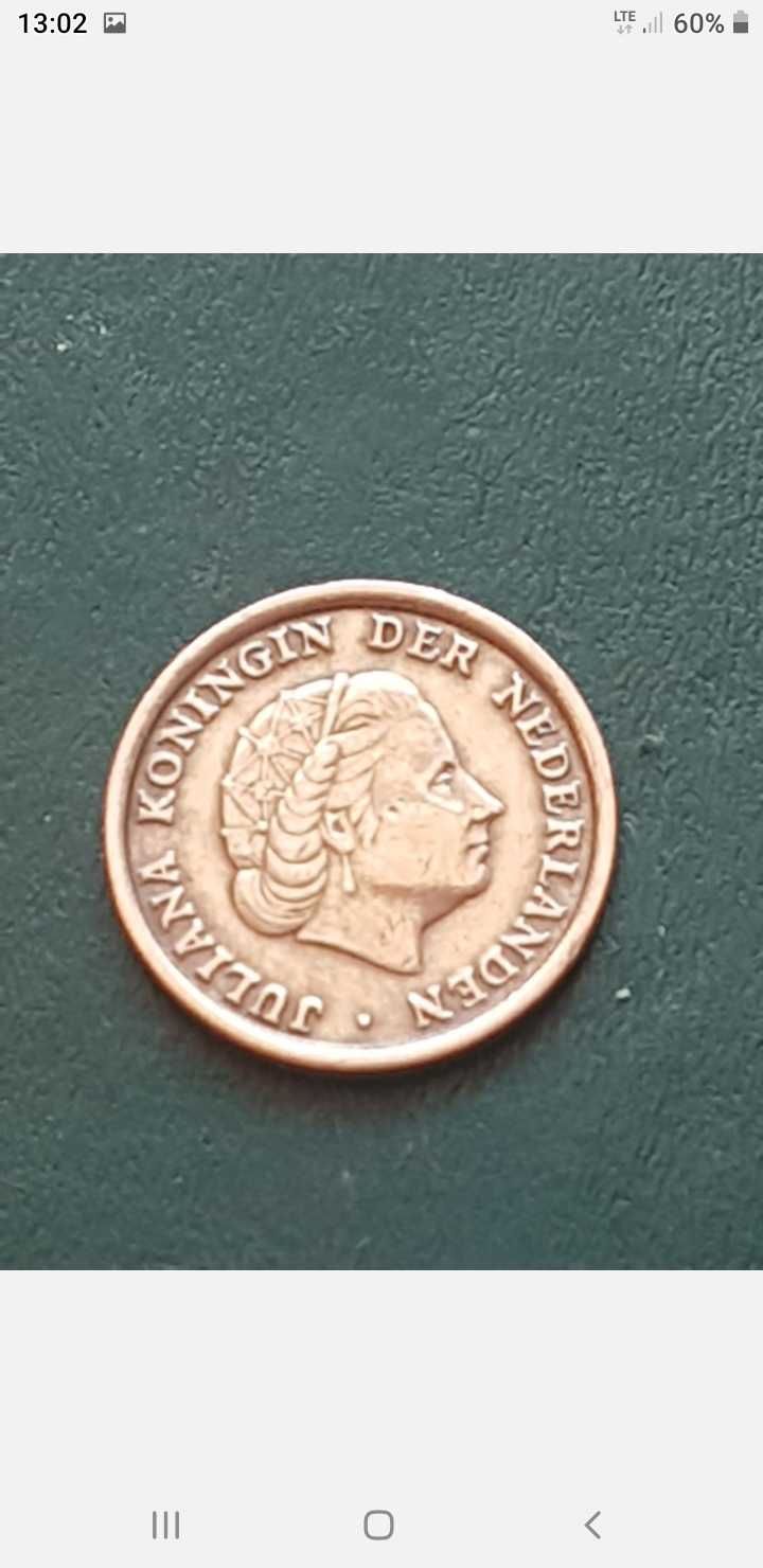 Coin Netherlands 1 Cent 1952 Königin Juliana der Niederlande