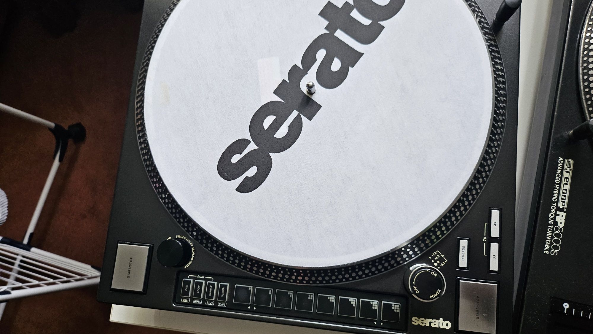 Dwa gramofony Reloop rp8000 mk1 str8 proste ramię gramofon dj midi