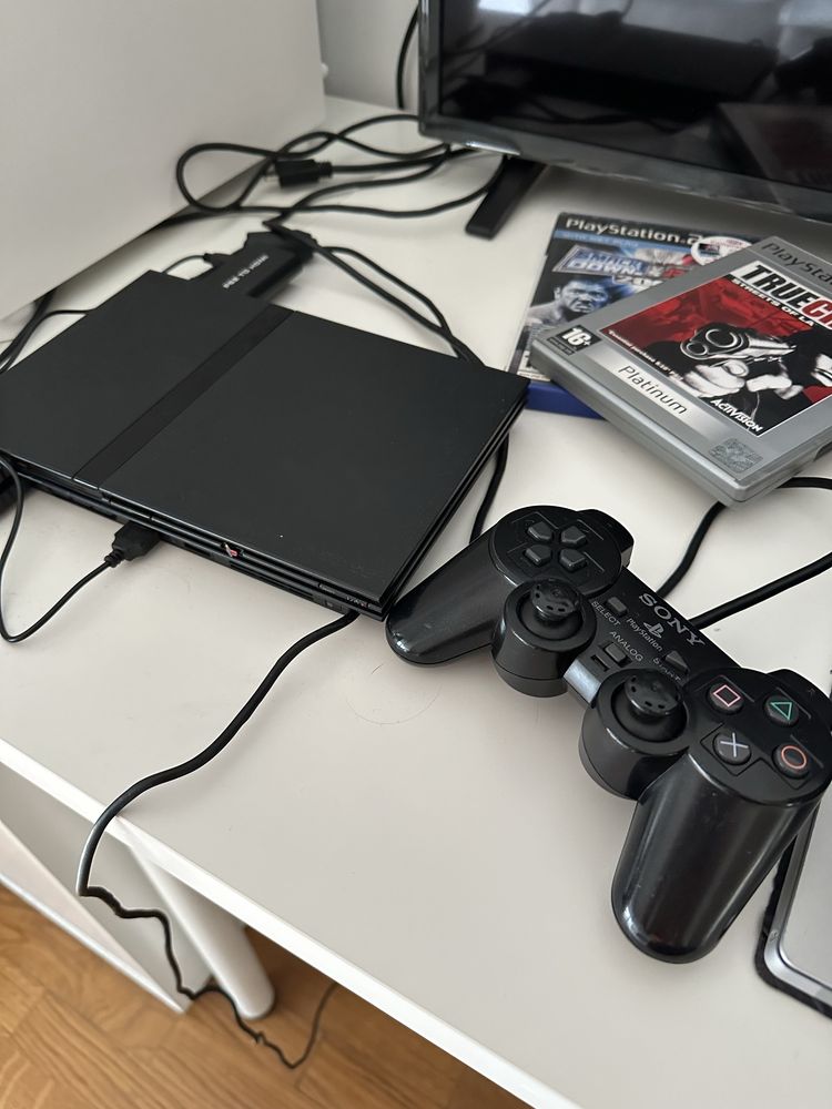 Playstation 2 + 3 jogos + hdmi