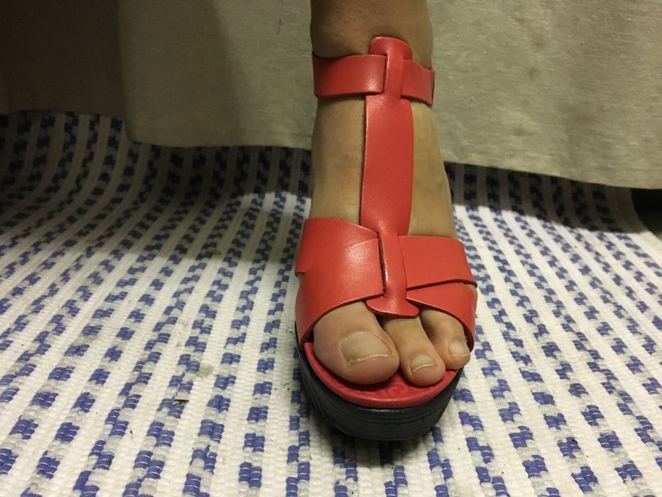 Sandálias Rockport cunha rosa salmão (39) [ULTIMO PREÇO]