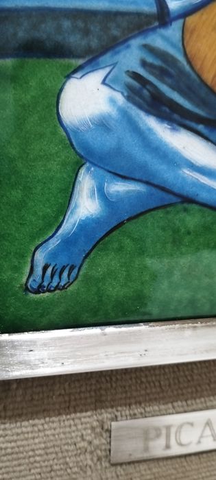 Placa de esmalte, réplica de obra de Picasso