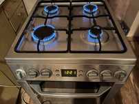 Kuchnia kuchenka gazowa inox piekarnik elektryczny gaz butla