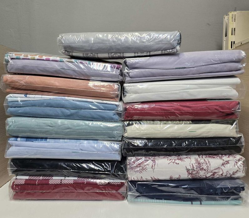 Байкові турецькі простирадла 160х200 на гумці з 2 наволочками 50х70