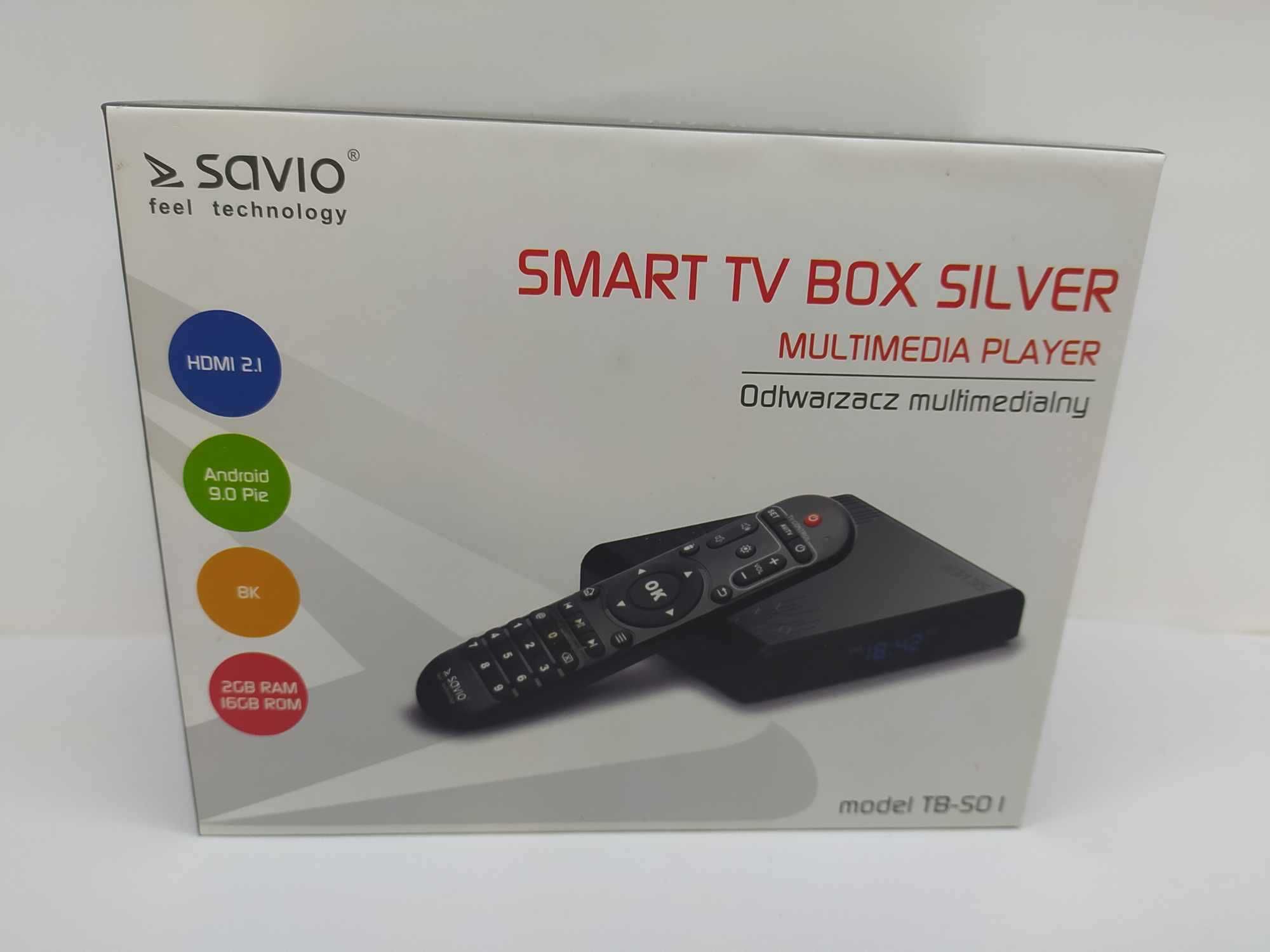 odtwarzacz multimedialny  SAVIO SMART TV BOX SILVER TB-SO1