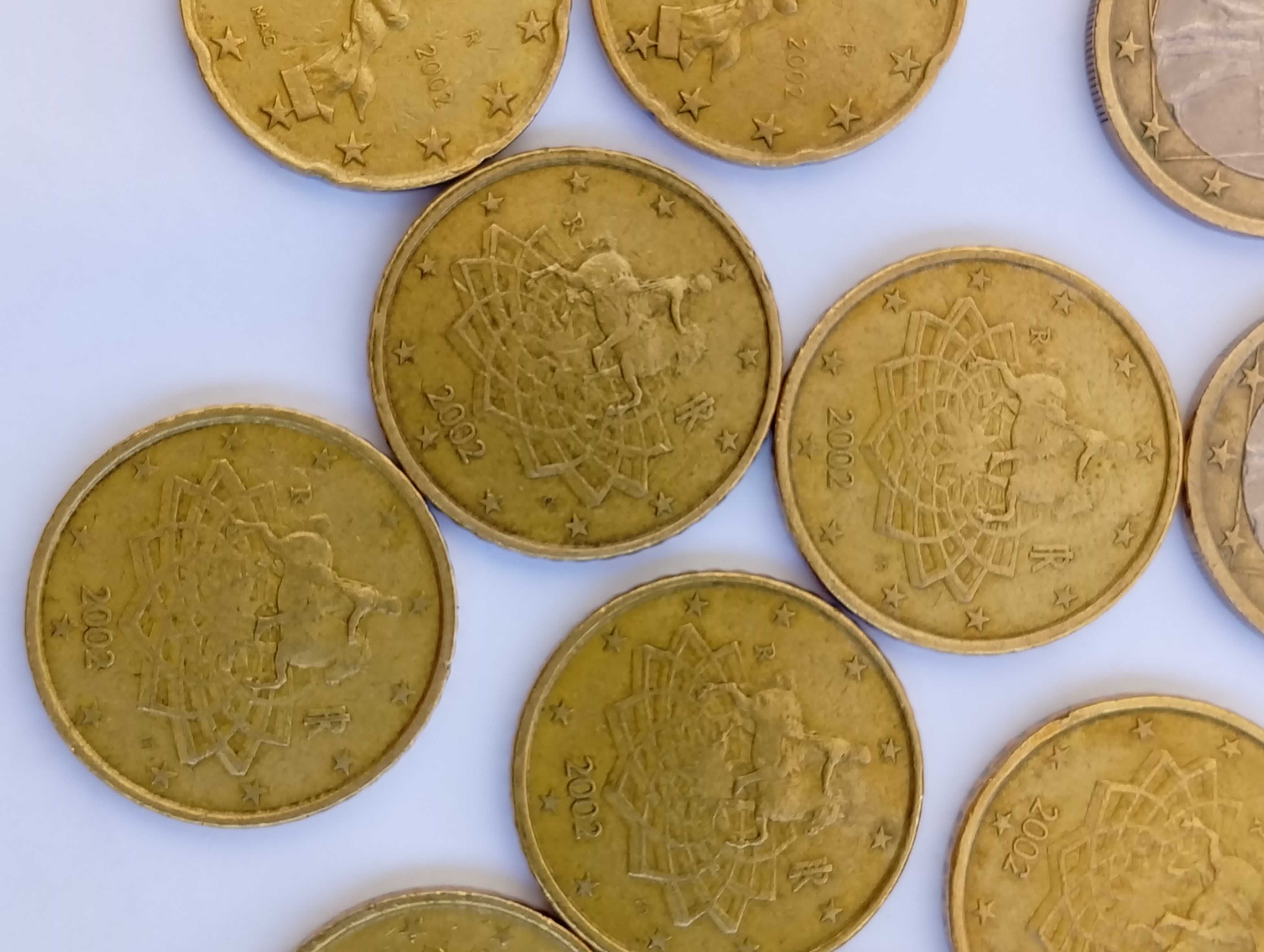 Lote de moedas 2002, Itália (defeitos/erros/excesso de metal)
