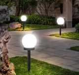 Lampki Solarne zestaw 12 szt kula biała zimna do ogródka lampa led