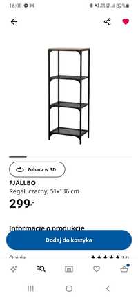 Fjallbo regał czarny Ikea